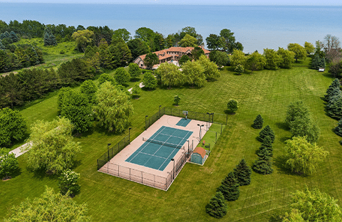 Tennis & basketball court